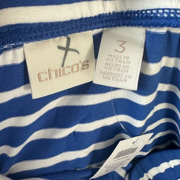 Chicos Tinley maxi striped blue white nautical skirt size 3 XL NWT flattering - Picture 6 of 7